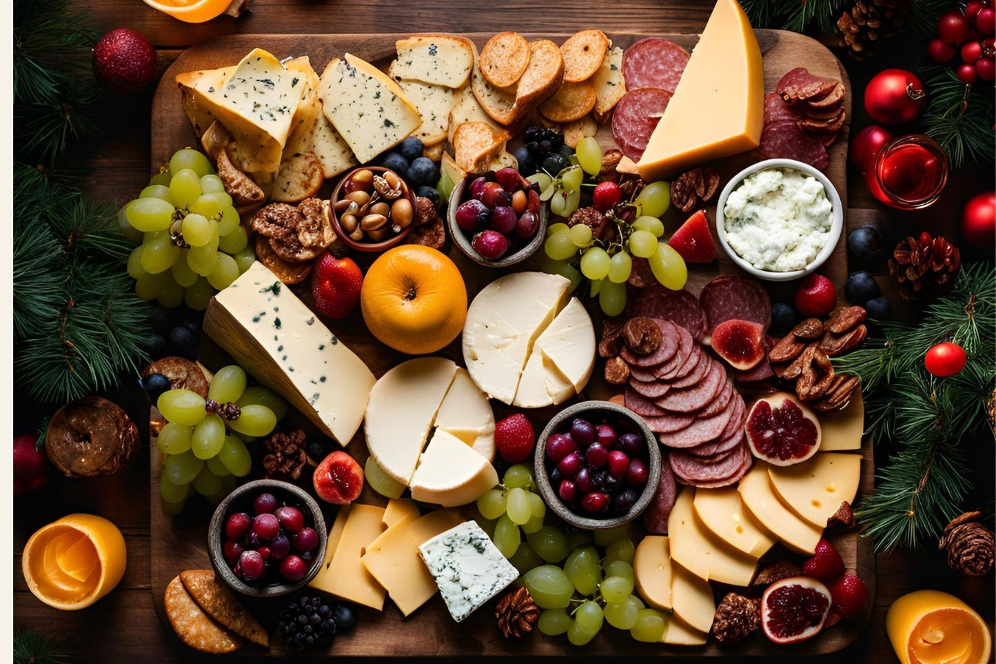 Tabla de quesos navideña: Un aperitivo encantador para compartir